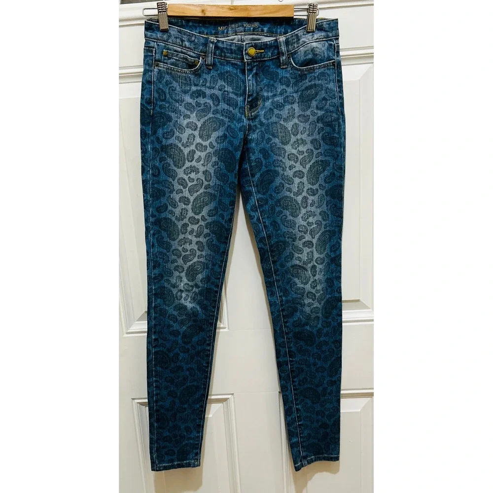 Michael Kors Women's Blue‎ Paisley Print Denim Jeans Size 2